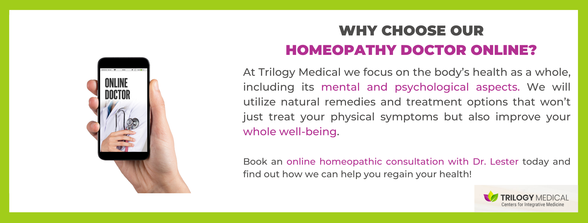 online homeopathic consultation